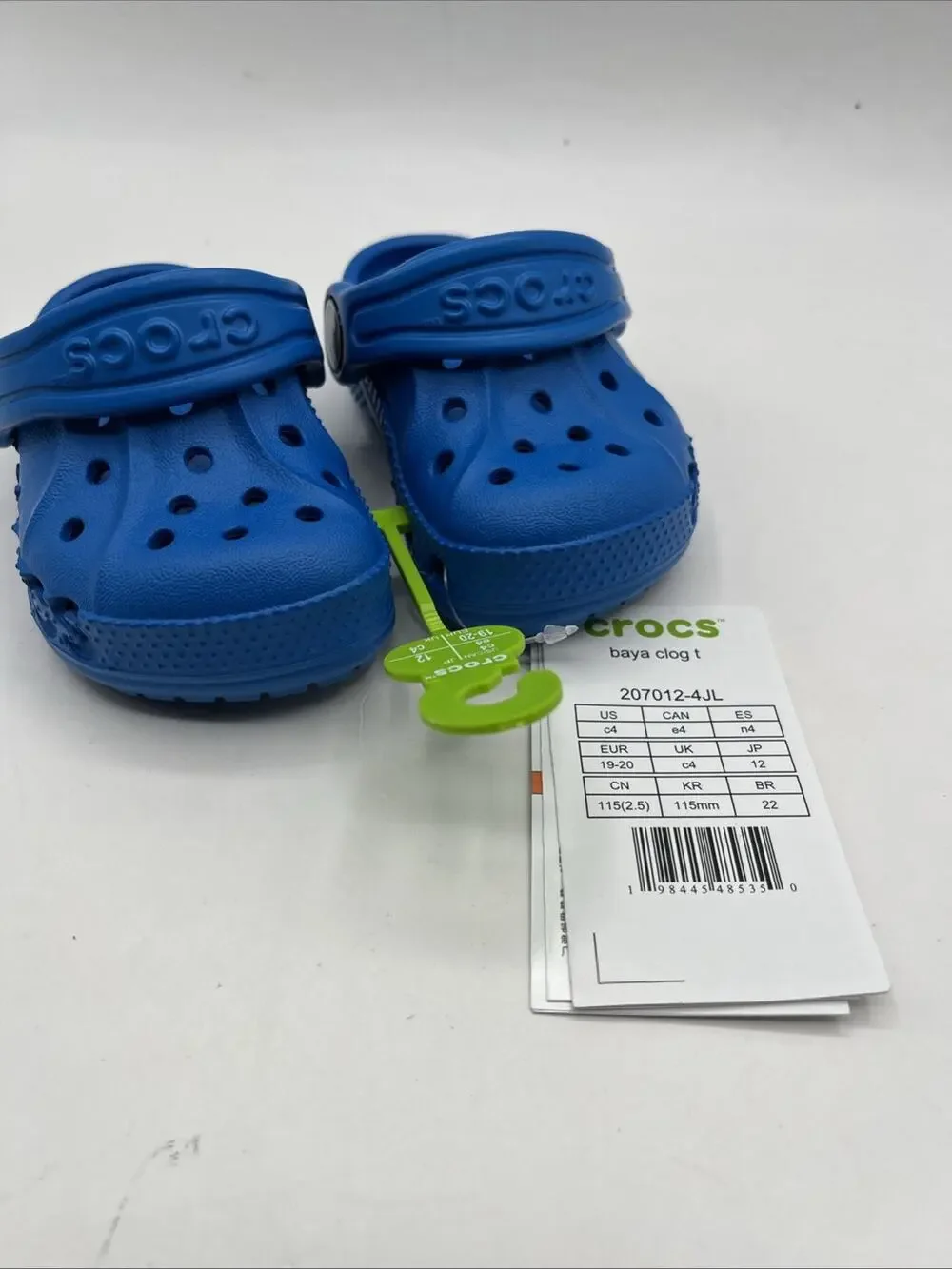 Crocs Unisex Toddler Baby Child Baya Clogs Blue Size US 4C NWT